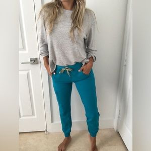 FIGS Scrubs Teal Jogger Bottoms Pants